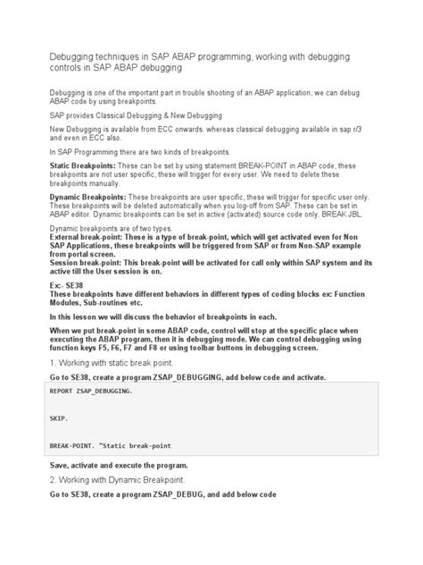 SAP ABAP Debugging 的图像结果