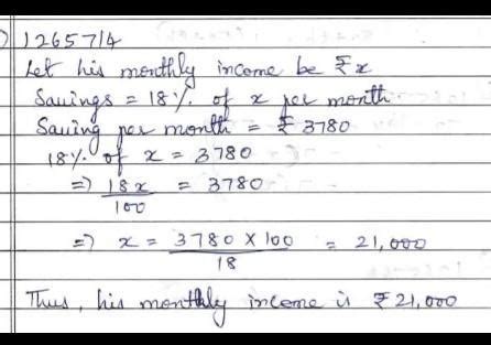 A man saves 250 in a month. If he saves 1/4 part of his income. Find ...