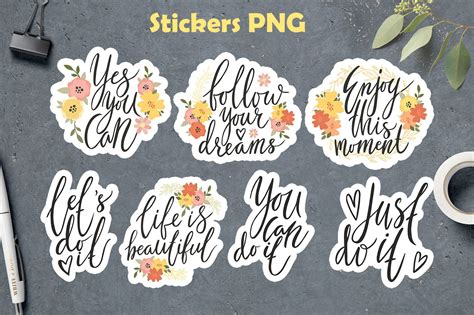 Motivational and Inspirational Stickers Graphic by lesyaskripak.art ...