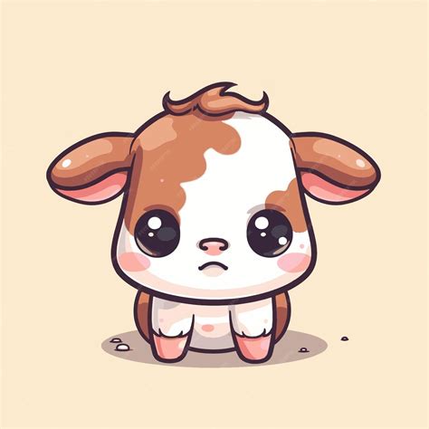 Premium Vector | Cute chibi cow kawaii illustration
