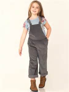 Cherry Crumble Girls Grey Corduroy Sleeveless Solid Dungarees - Price ...