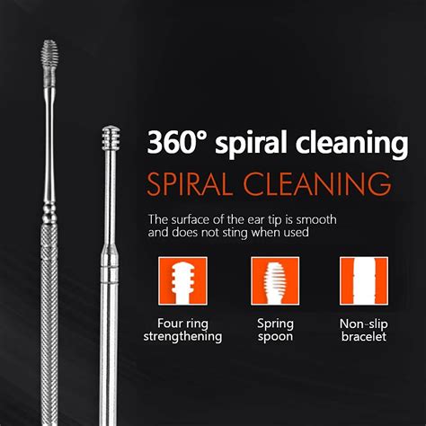 Ear Wax Removal kit Ear Wax Removal 6-in-1 Ear Pick Tools Reusable Ear ...