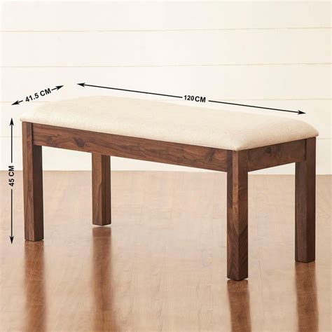 Buy Veda Sheesham Wood Dining Bench - Beige from Home Centre at just ...