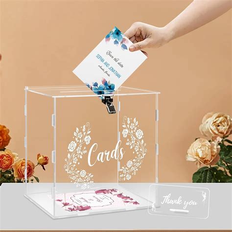 Clear Acrylic Card Box With Lock at Jack Radcliffe blog