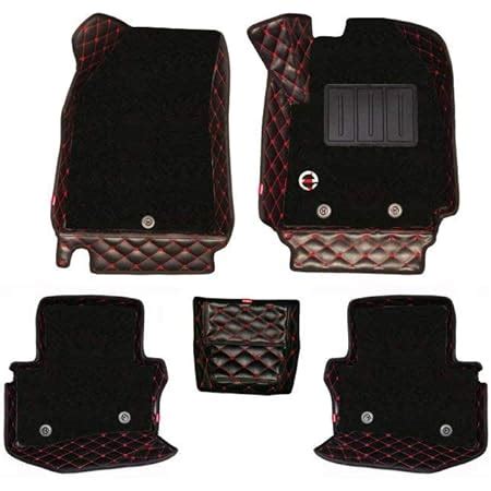 Elegant Royal Carpet Black and Red Custom Fit 7D Car Mats Compatible ...