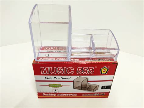 Music 555 Acrylic Elite Visiting Card Type Pen Stand | SHRI LALSHAH ...