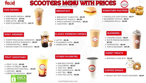 Scooters Menu With Prices | Order Online Delivery