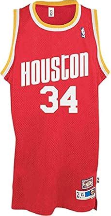 OuterStuff Hakeem Olajuwon Houston Rockets Red #34 Youth Throwback Soul ...