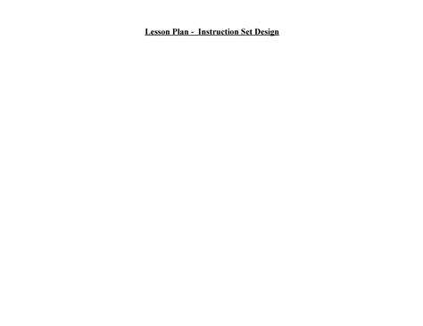 Theory - Protocols - Lecture notes 1-3 - Lesson Plan - Instruction Set ...