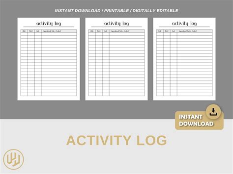 Image result for Activity Tracking Log