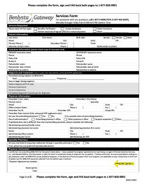 Fillable Online (belimumab) Gateway Services Form - Pacific Infusion ...