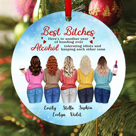 Personalized Funny Friend Ornaments, Best Sisters Christmas Ornament ...