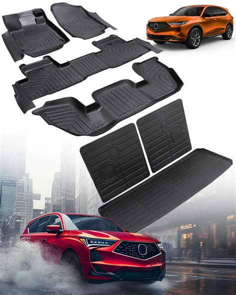 DrCarNow for Acura MDX Floor Mats 2025 2024 2023 2022, 3 Rows Car Mat ...