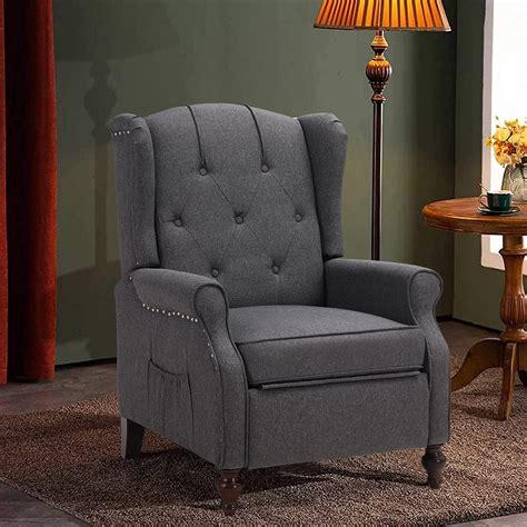 Buy LVUYOYO Tufted Arm Chair Recliner Massage Recliner Chair Fabric ...