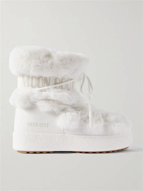 MOON BOOT LTrack Monaco faux fur-trimmed shell and faux leather snow ...