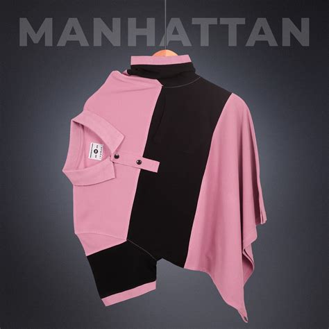 Pure Cotton Polo Pocket T shirts (Bubble Gum Pink/Black) Cut & Sew ...