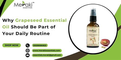 Pure Grapeseed Essential Oil for Daily Self-Care | Meraki Essentials