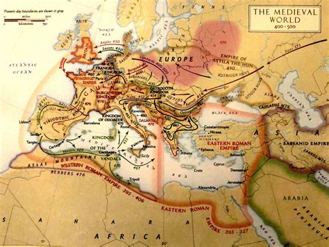 The Medieval World 400-500 A.D. - National Geographic #maps | Medieval ...