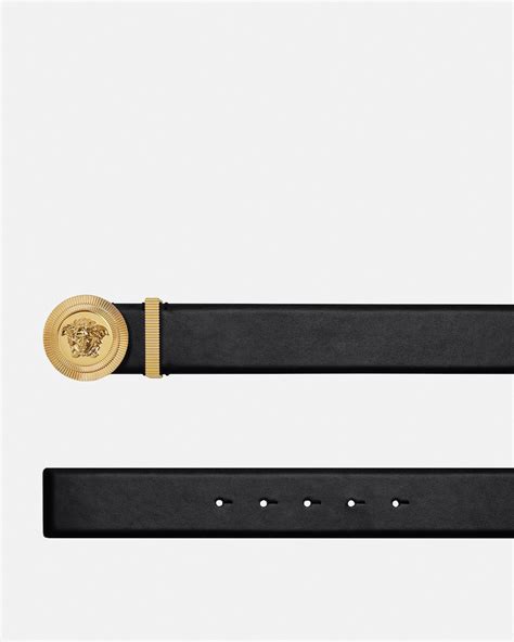 Cinturón de piel Medusa Biggie Negro,Oro | VERSACE MX