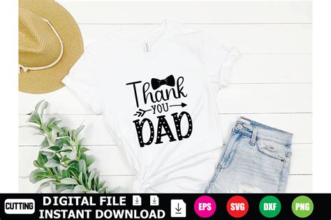 Thank You, Dad Graphic by DesignShop24 · Creative Fabrica