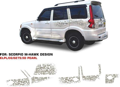 Car Side Decal Full Body Sticker Graphics For Scorpio M-Hawk All Models ...