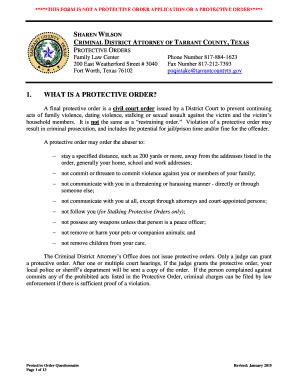 TX Protective Order Questionnaire 2015-2026 - Complete Legal Document ...