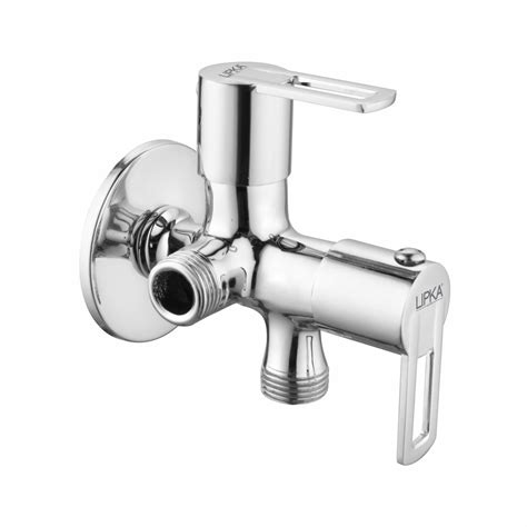 Kube Angle Valve Two Way Double Handle Brass Faucet - LIPKA | Lipka Home