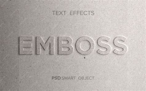 Clean emboss text effect | Premium PSD