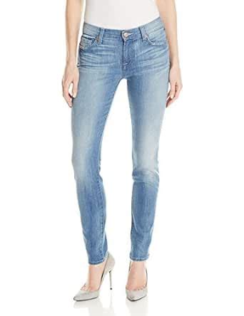Buy 7 For All Mankind Women's Gwenevere Skinny Jean, Bright Sky Blue ...