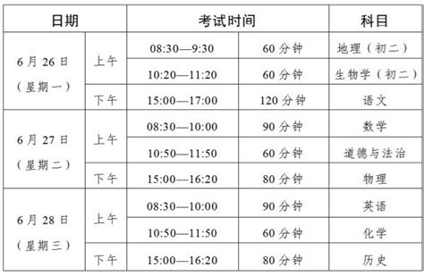 2023年天津高考考试时间安排表：各科目具体时间安排