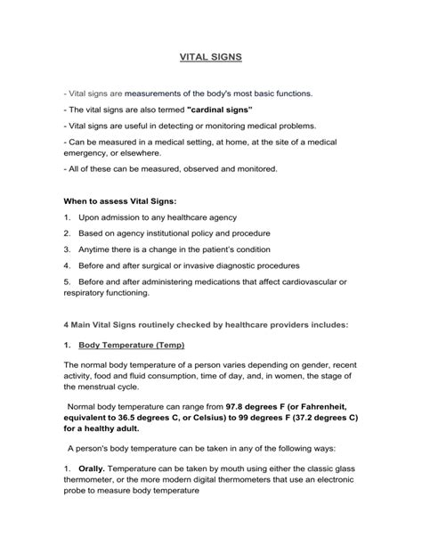 Image result for Vital Signs Explained