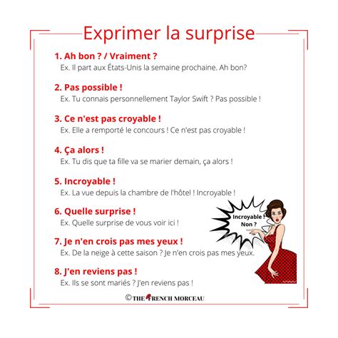 Exprimer la surprise