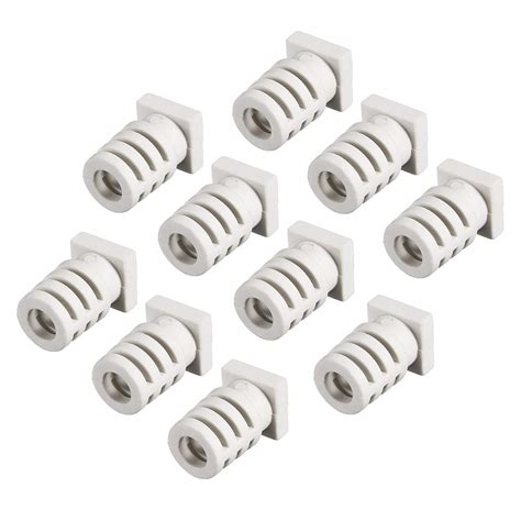 uxcell 10Pcs 5mm Inner Dia PVC Square Strain Relief Cord Boot Protector ...