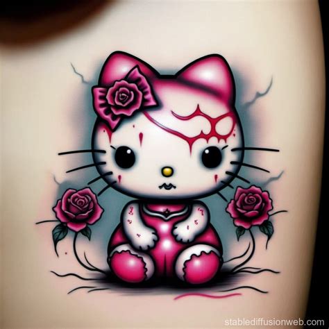 Hello Kitty Sykepleier Tatovering Worst Coverup Tattoo By Ariel