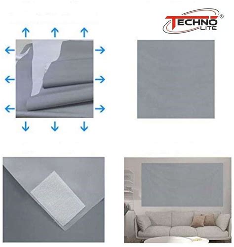 Technolite 120 Inch Diagonal 9x5 Ft, 16:9 Grey Color Foldable High ...