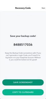 Snapchat Recovery Code 的图像结果