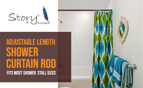Story@Home- Shower Curtain Rod 100-160 CM, Adjustable Curtain Rod ...