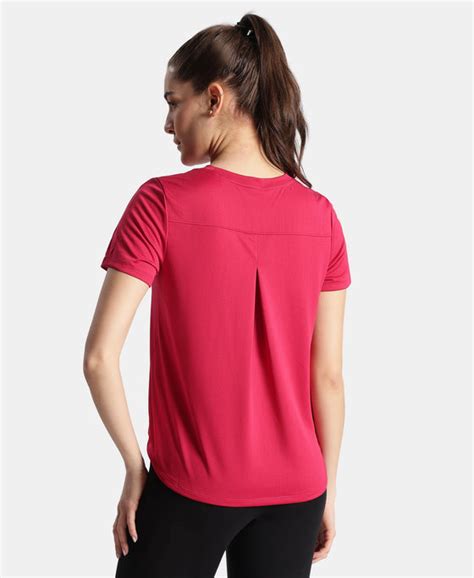 Buy Microfiber Fabric Regular Fit Half Sleeve Breathable Mesh T-Shirt ...