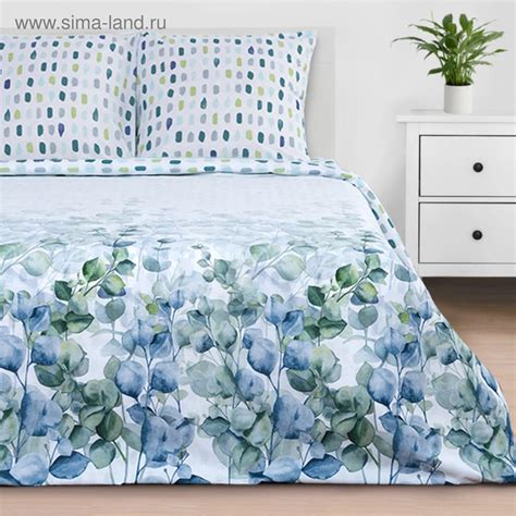 Постельное бельё «Этель» 2 сп Eucalyptus 175х215 см, 200х220 см, 70х70 ...
