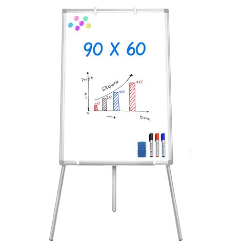 Buy Flip Chart Easel Whiteboard, Magnetic Portable White Board with ...