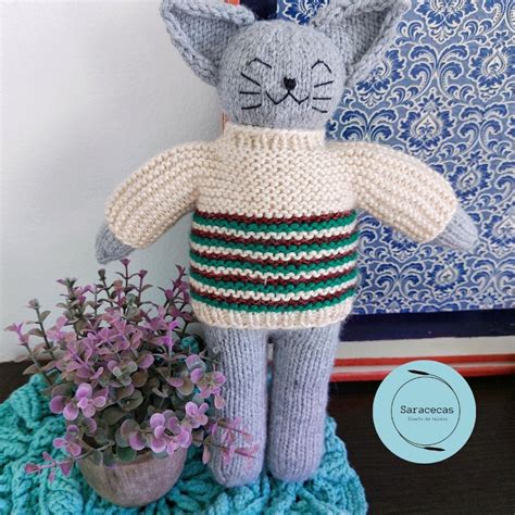 Two-needle Gatico Knitting Pattern, Doll Tutorial in Circular Needles ...