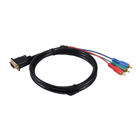 VGA to RCA Cable Adapter, VGA to TV 3 RCA S-Video AV Adapter Cable for ...
