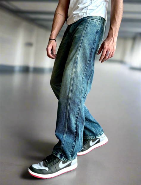 Blue Tinted Super Baggy Jeans – Offduty India