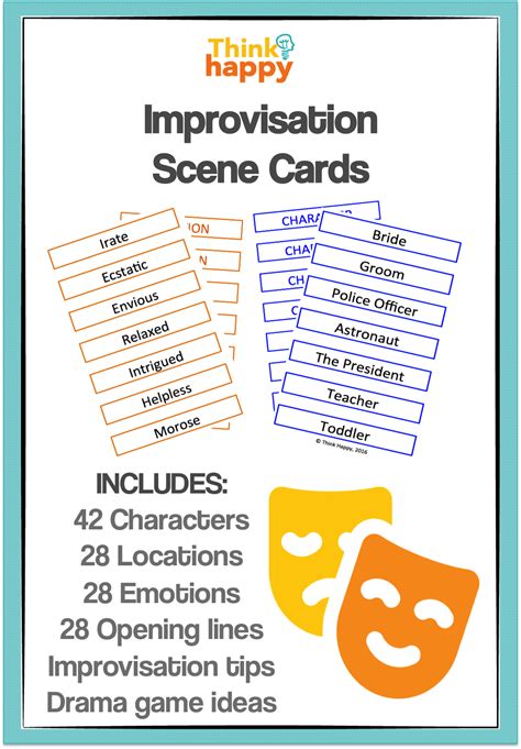 Drama Improvisation Scene Cards Pack | Activity based learning ...