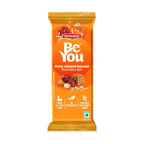 Britannia Be You Nutty Almond Sesame Bar 35g : Amazon.in: Health ...