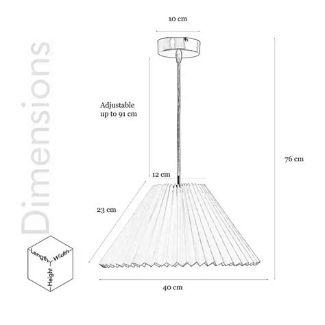 TIFFANY Designer Machine Pleated Shade Pendant Light With Off White Co ...