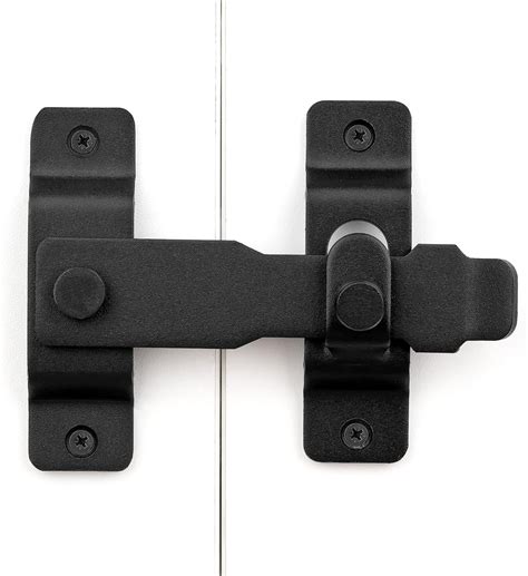 INIRET 4 Packs Barn Door Latches，4.33”x 3.23” Matte Black Stainless ...