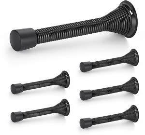 ELEPHANTBOAT Spring Door Stops Brushed Satin Nickel Door Mounted Door ...