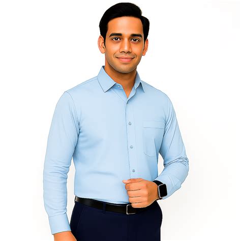 Buy Front Desk Office Shirt Male - Blue in India at Best Price - Zop by ...