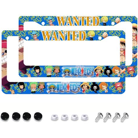 Anime License Plate Frame 2PCS Automotive Exterior Accessories, 12.3x6 ...